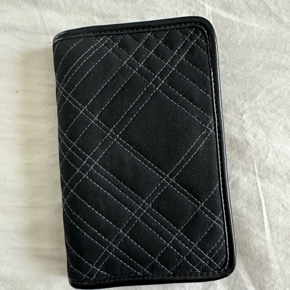 Thirty-One Black Quilted Wallet